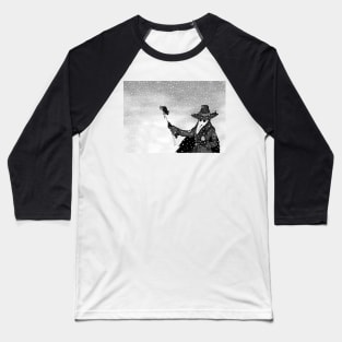 Plague Doctor in the Snow Baseball T-Shirt